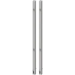 TraumGarten Metall-Pfosten Doppeltor 2er Set Silber