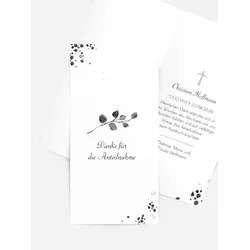 Menükarten Kommunion selbst gestalten mit Spruch und Fotos im Onlinedesigner bei Meine-Kartenmanufaktur.de