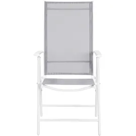Beliani Catania Gartenstuhl 54 x 54 x 103 cm grau/weiß 6 St.