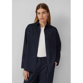 s.Oliver Overshirt mit Nadelstreifen in Oversize - blau - 34