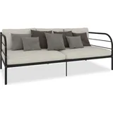 vidaXL Tagesbett-Rahmen Schwarz Metall 90×200 cm