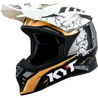 KYT Skyhawk Jarvis Signature Edition, Motocrosshelm - Schwarz/Weiß/Grau -