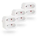 greate Doppelsteckdose Weiß 3 St.