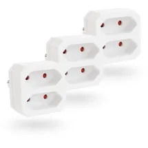 greate Doppelsteckdose Weiß 3 St.