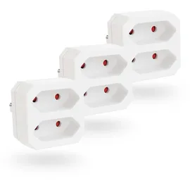 greate Doppelsteckdose Weiß 3 St.