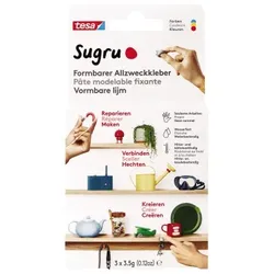 Tesa Formbarer Allzweckkleber Sugru 3er-Pack (3 x 3,5 g), rot, blau, gelb 4063565069079 TESA 41233-00001-00 3 Stück