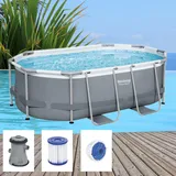 Bestway Power Steel Swimming Frame Pool Schwimmbad Schwimmbecken Gartenpool