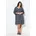 Damen große Größen Übergrößen Plus Size Kleid Volantsaum V-Ausschnitt 3/4-Arm 42 837607130-42 42-44
