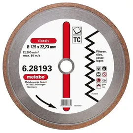 Metabo Diamant-Trennscheibe Ø125 x 22,23 mm Fliese