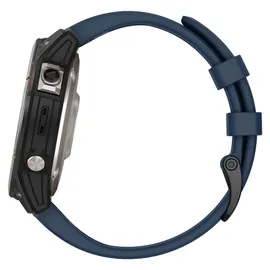 Garmin Quatix 7 Pro BT 47 mm Kunststoffgehäuse schwarz Silikonarmband blau M