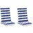 vidaXL Sitzkissen 120 x 50 x 7 cm blau/weiß 2 St.