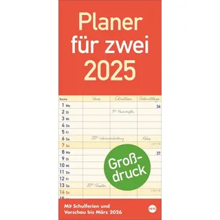 Heye Großdruck Planer für zwei 2025