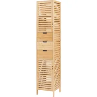 [en.casa] Hochschrank Boksereys 180x35x35 cm Bambus