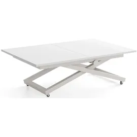 WFL GROUP Axen Weiß Laminat 120-160 x 80 x 38-75 cm