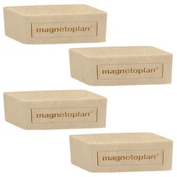 magnetoplan Magnete braun, Holz 6,0 x 2,0 x 1,3 cm, 4 St.