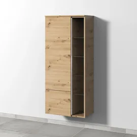 Sanipa Stauraumschrank 1 Tür, 1 Auszug 60 x 136 x 34,5 cm Eiche Natural-Touch