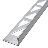 Dalsys Fliesenschiene L-Profil 2,5m x 10mm Edelstahl Gebürstet Winkelprofil