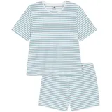 Pyjama für Damen, aus Frottee, gestreift - L