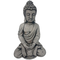 Stein-Buddha Mangala, ca. H41 cm, Grau