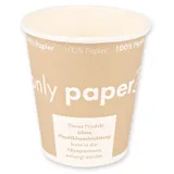 NATUREStar Kaffeebecher Only Paper, 200 ml 50 Stück, vollständig recycelbar, lebensmittelecht, Packabgabe