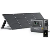 Tragbarer Solargenerator - Aferiy - 2400w/2048wh - Faltbares 200w-panel - Ip65, Usb-ports