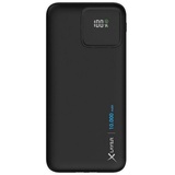 Xlayer Powerbank 10.000 mAh mit USB-C- und Lightning-Kabeln, PD 20W Black