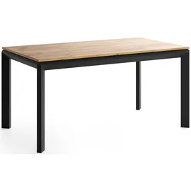 WFL GROUP Elan 160 x 76 x 90 cm ausziehbar Eiche braun