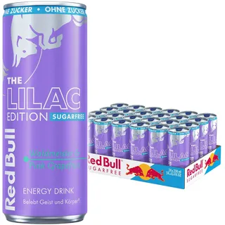 Red Bull Energy Drink Lilac Edition (Sugarfree) - 24er Palette Dosen - Getränke mit Waldmeister-Pink Grapefruit Geschmack, EINWEG (24 x 250 ml)