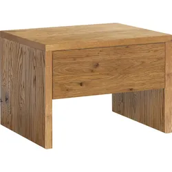 Nachttisch HASENA "Salva", braun (wildeiche natur, geölt), B:48cm H:35cm T:40cm, Wildeiche massiv, Tische, Nachttisch