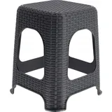 Kadax Hocker aus Kunststoff, Tritthocker bis 120 kg, Anthrazit