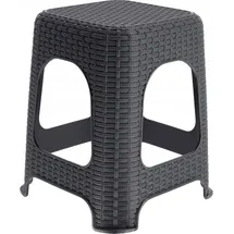 Kadax Hocker aus Kunststoff, Tritthocker bis 120 kg, Anthrazit