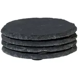 creativ home Untersetzer RUND Schiefer- - grau