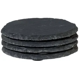 creativ home Untersetzer RUND Schiefer- - grau