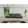 altdecor Ecksofa Cord mit Schlaffunktion 3-Sitzer Dunkelgrau
