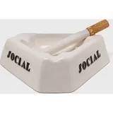 CENTREPIECE IN PORCELAIN - SOCIAL SMOKER-DIESEL LIVING - white - ONE SIZE