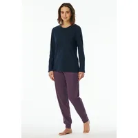 SCHIESSER Pyjama Nachtwäsche Blau 36