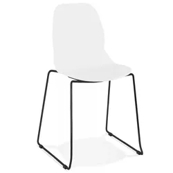 Designerstuhl NUMERIK Kunststoff Metall | Ergonomischer Küchenstuhl mit Polypropylen Sitz | Industrieller Stil | 54x50x85 cm | Kadima Design