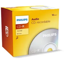 1x10 Philips CD-R 80Min Audio JC