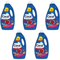 Coral Colorwaschmittel Optimal Color Flüssigwaschmittel für länger strahlende Farben mit Farbpflege-Kraft natürlicher Herkunft 40 WL 5x 2 Liter