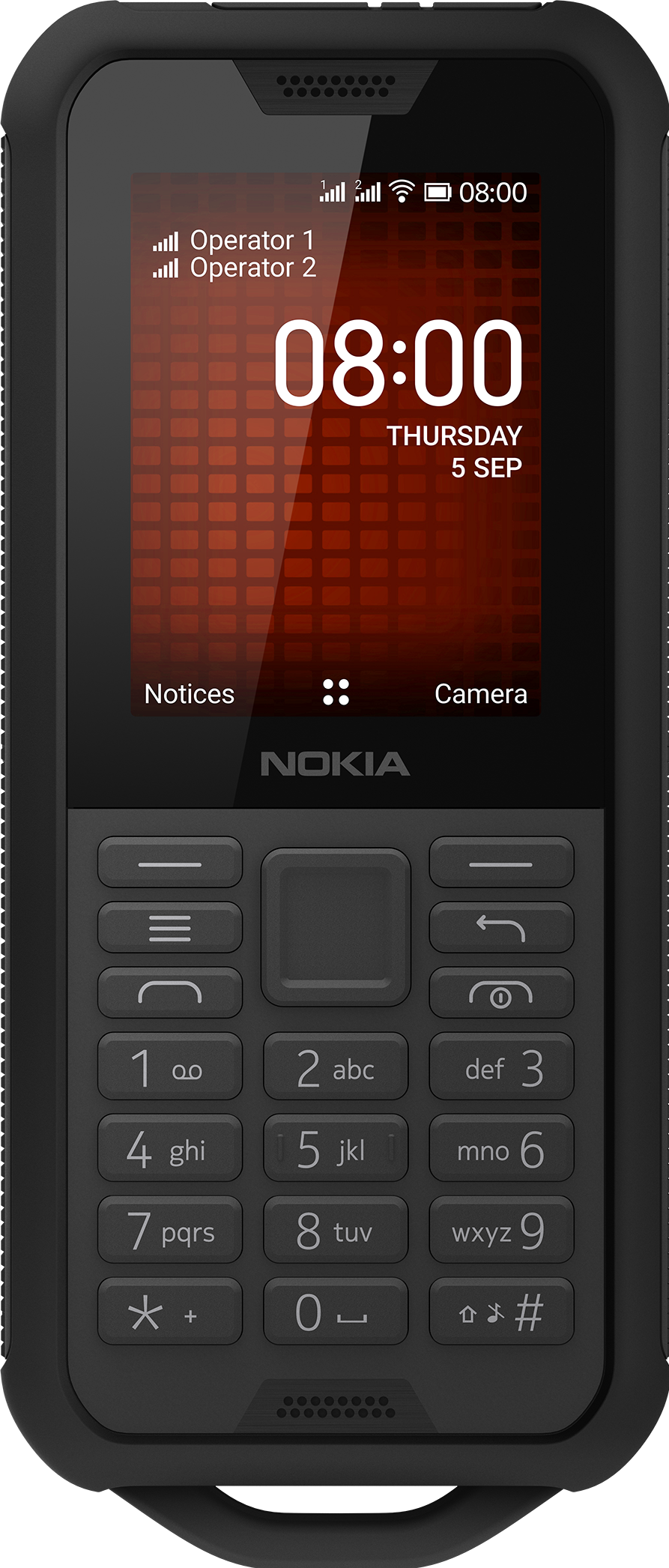Nokia 800 Tough (2.40", 4000 MB, 2 Mpx), Tastenhandy, Schwarz