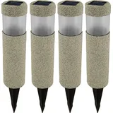 monzana MONZANA® LED Solarlampe Außen 4er Set Wetterfest IP44 Erdspieß Solar Gartenleuchte Solarleuchte Garten Balkon