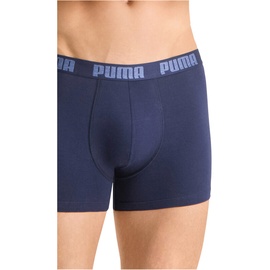 Puma Herren Boxer Shorts im Vorteilspack - Everyday Boxers, Cotton Stretch, einfarbig Dunkelblau S