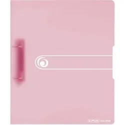 HERLITZ 11409026 Ringbuch PP A4 2 Ringe 25 mm transparent rosé