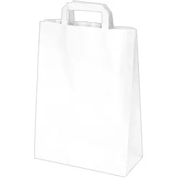 250x GASTRO Papiertragetaschen 32 x 26 x 14 cm mit EAN-Code weiss