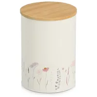 Zeller Vorratsdose "Flowers" in Creme - (H)16 x Ø