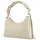 Coccinelle Boheme Schultertasche Baumwolle/Leather Elfenbein