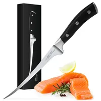 Joeji's Filetiermesser 32 cm ergonomischer Griff Edelstahl Schwarz/Weiß