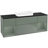 Villeroy & Boch Finion Waschtischunterschrank F742GMGM 160x60,3x50,1cm, Regale Olive matt lacquer, Olive Matt Lacquer