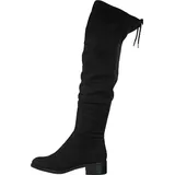 s.Oliver Damen Stiefel Overknee Boot Stretchschaft Blockabsatz 5-25501-43, Größe:38 EU, Farbe:Schwarz - Schwarz 38