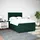 vidaXL Boxspringbett mit Matratze Dunkelgrün 140x200 cm Samt